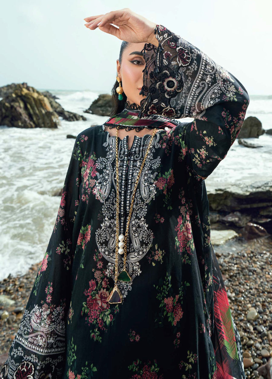 Nureh Gardenia Embroidered Printed Lawn Unstitched 3Pc Suit NSG-199