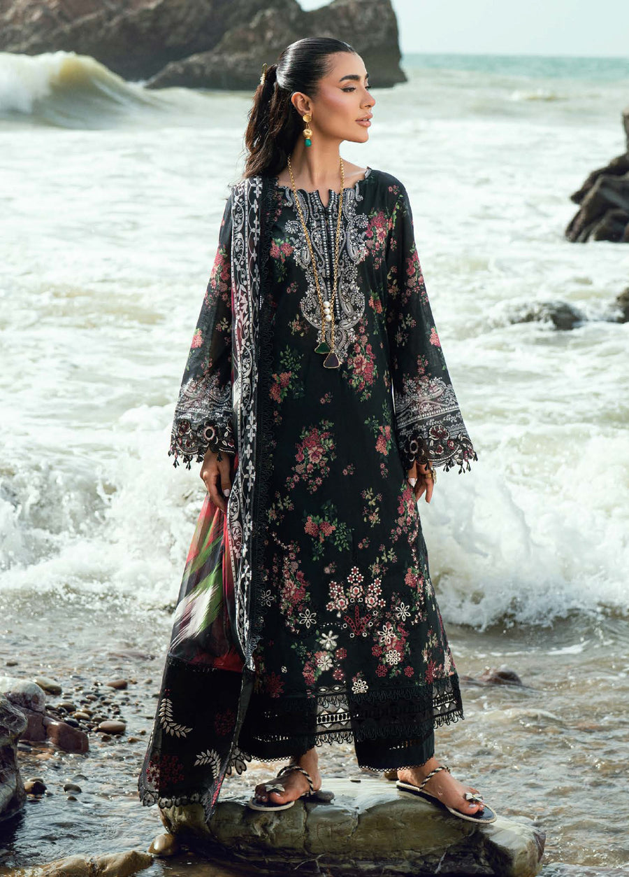 Nureh Gardenia Embroidered Printed Lawn Unstitched 3Pc Suit NSG-199