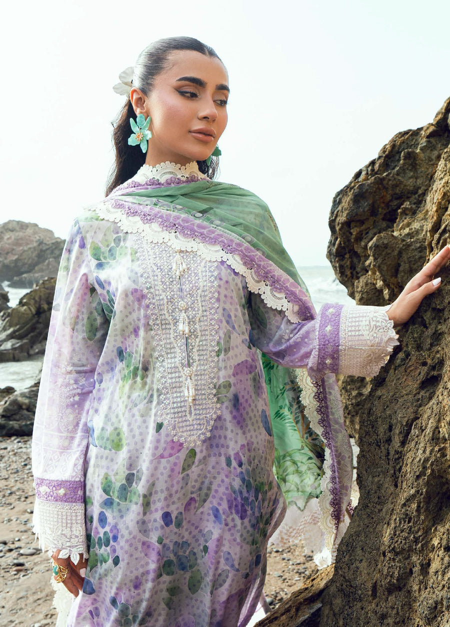 Nureh Gardenia Embroidered Printed Lawn Unstitched 3Pc Suit NSG-200