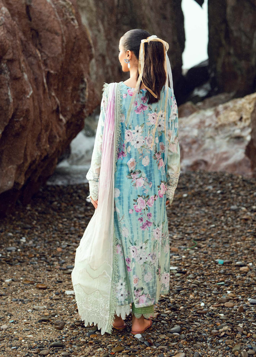 Nureh Gardenia Embroidered Printed Lawn Unstitched 3Pc Suit NSG-202