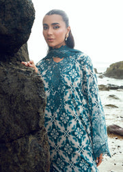 Nureh Gardenia Embroidered Printed Lawn Unstitched 3Pc Suit NSG-204