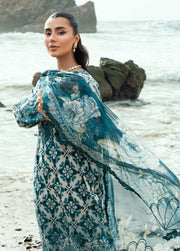 Nureh Gardenia Embroidered Printed Lawn Unstitched 3Pc Suit NSG-204