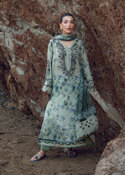 Nureh Gardenia Embroidered Printed Lawn Unstitched 3Pc Suit NSG-206