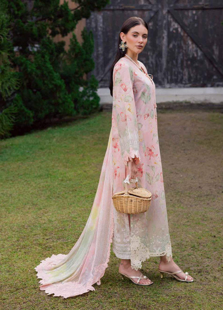Nureh Gardenia Embroidered Lawn Unstitched 3Pc Suit NSG-208