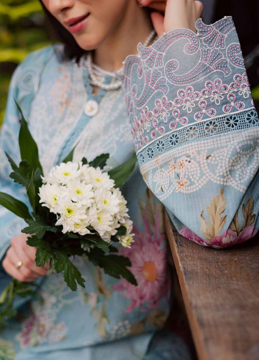 Nureh Gardenia Embroidered Lawn Unstitched 3Pc Suit NSG-209