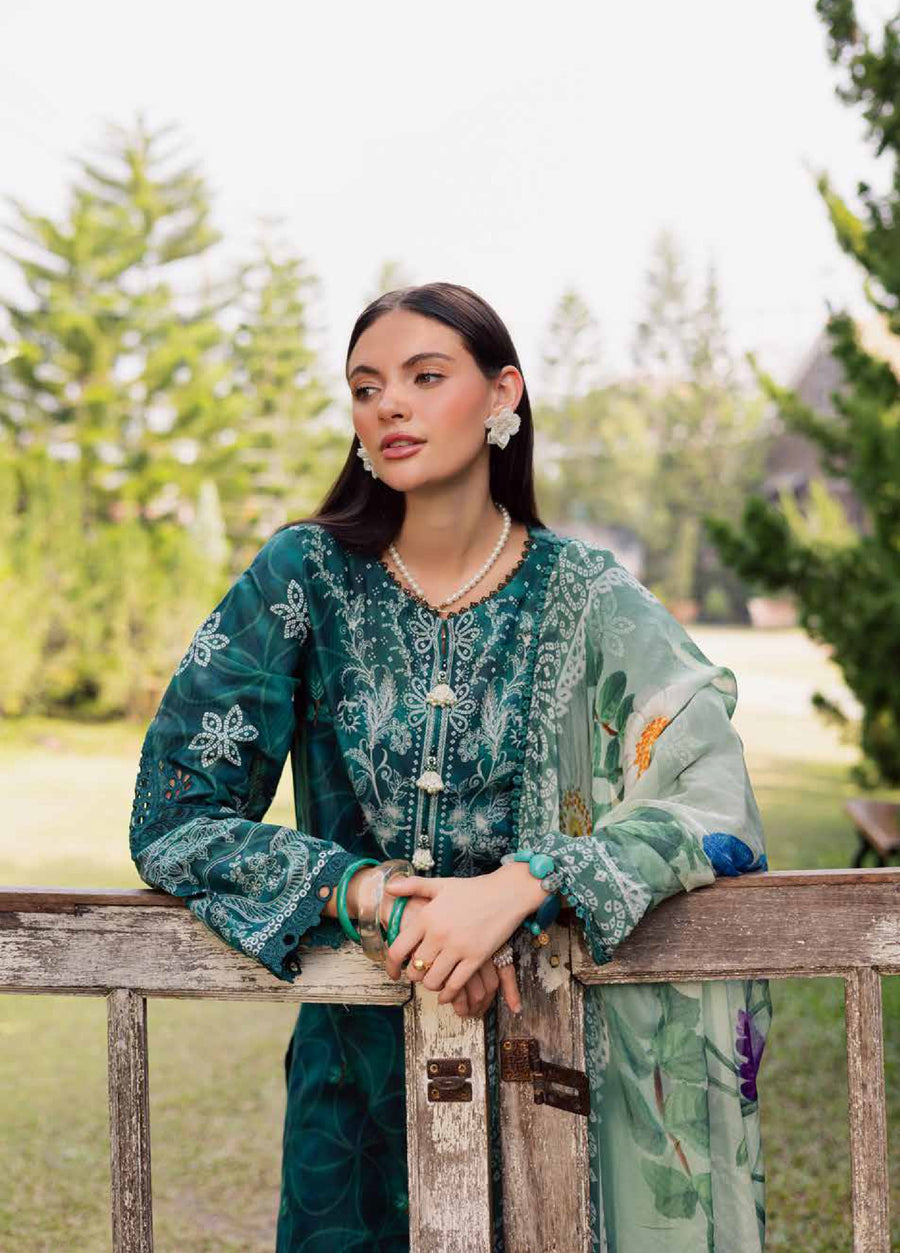 Nureh Gardenia Embroidered Lawn Unstitched 3Pc Suit NSG-210