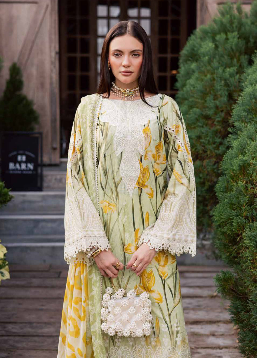 Nureh Gardenia Embroidered Lawn Unstitched 3Pc Suit NSG-212