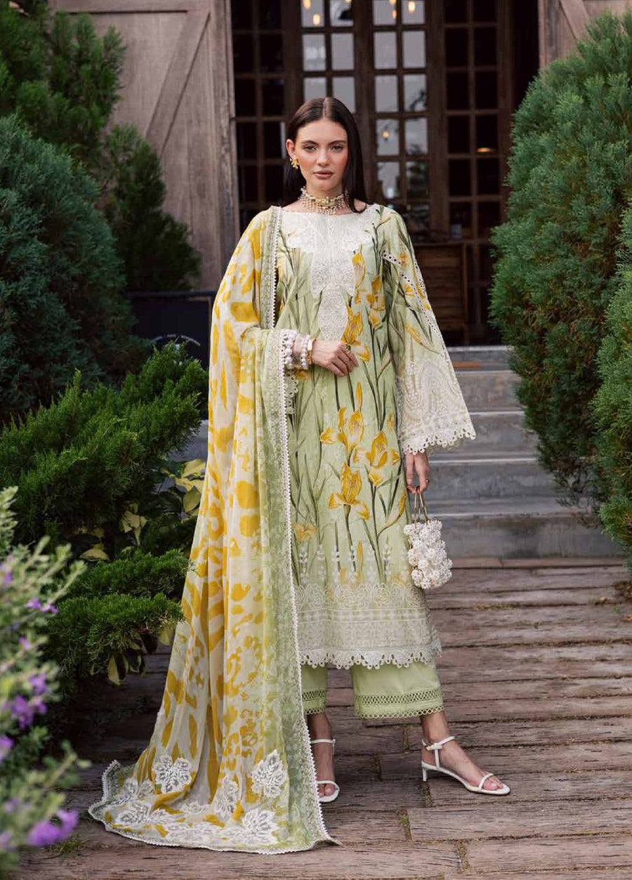 Nureh Gardenia Embroidered Lawn Unstitched 3Pc Suit NSG-212