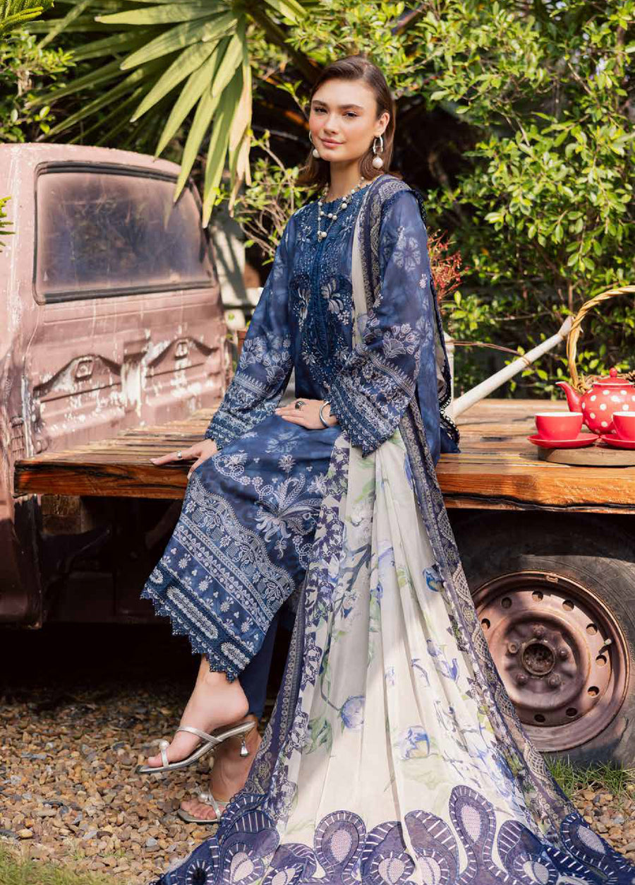 Nureh Gardenia Embroidered Lawn Unstitched 3Pc Suit NSG-213