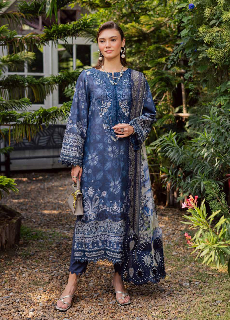 Nureh Gardenia Embroidered Lawn Unstitched 3Pc Suit NSG-213