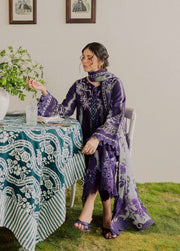 Nureh Gardenia Unstitched Embroidered Viscose Slub 3Pc Suit NSG-225