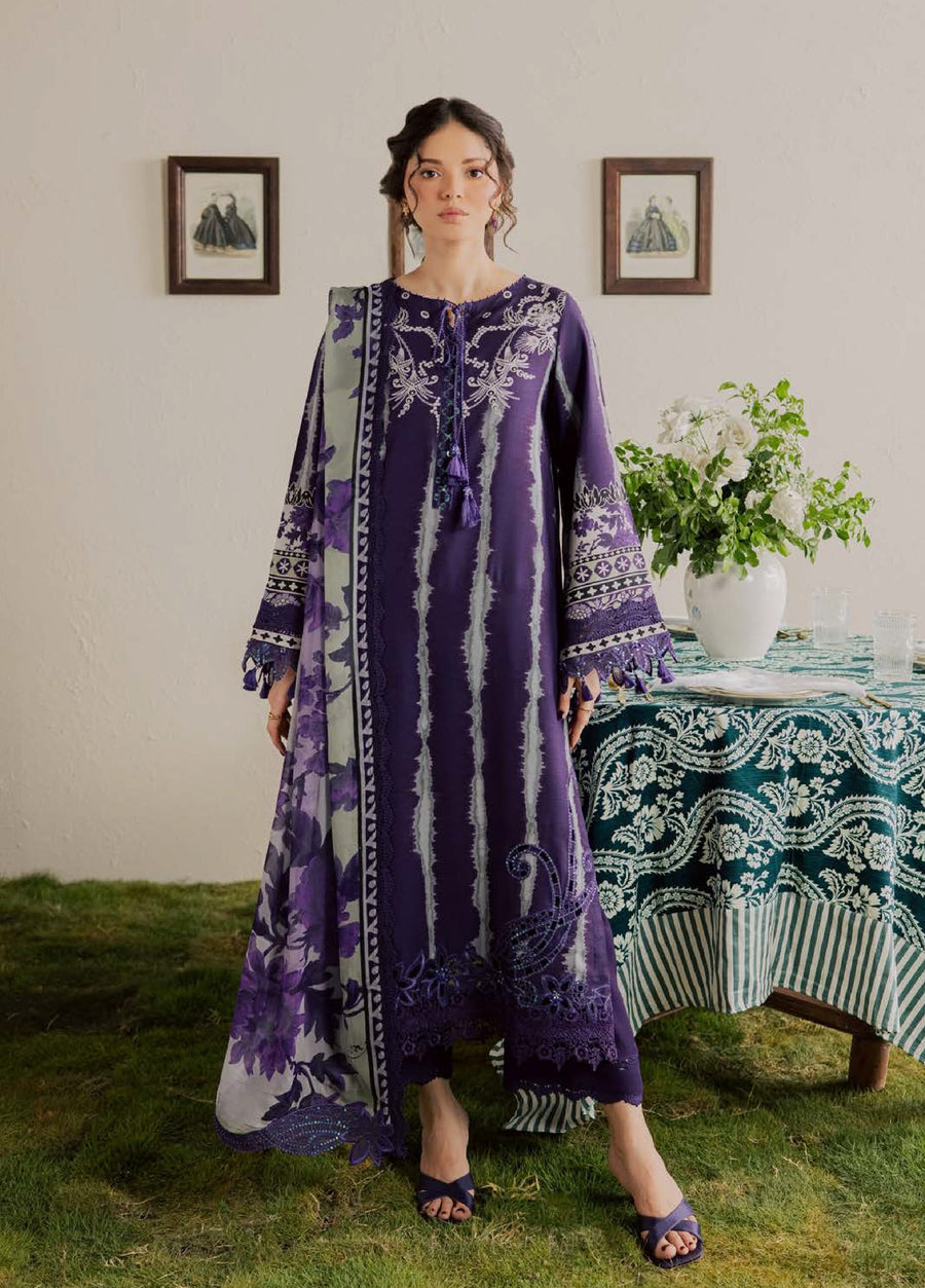 Nureh Gardenia Unstitched Embroidered Viscose Slub 3Pc Suit NSG-225