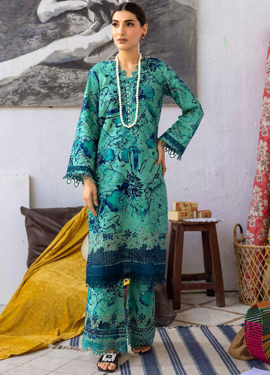 NUREH Ballerina Emb Chikankari Khaddar Unstitched 2Pc Suit NU2-127