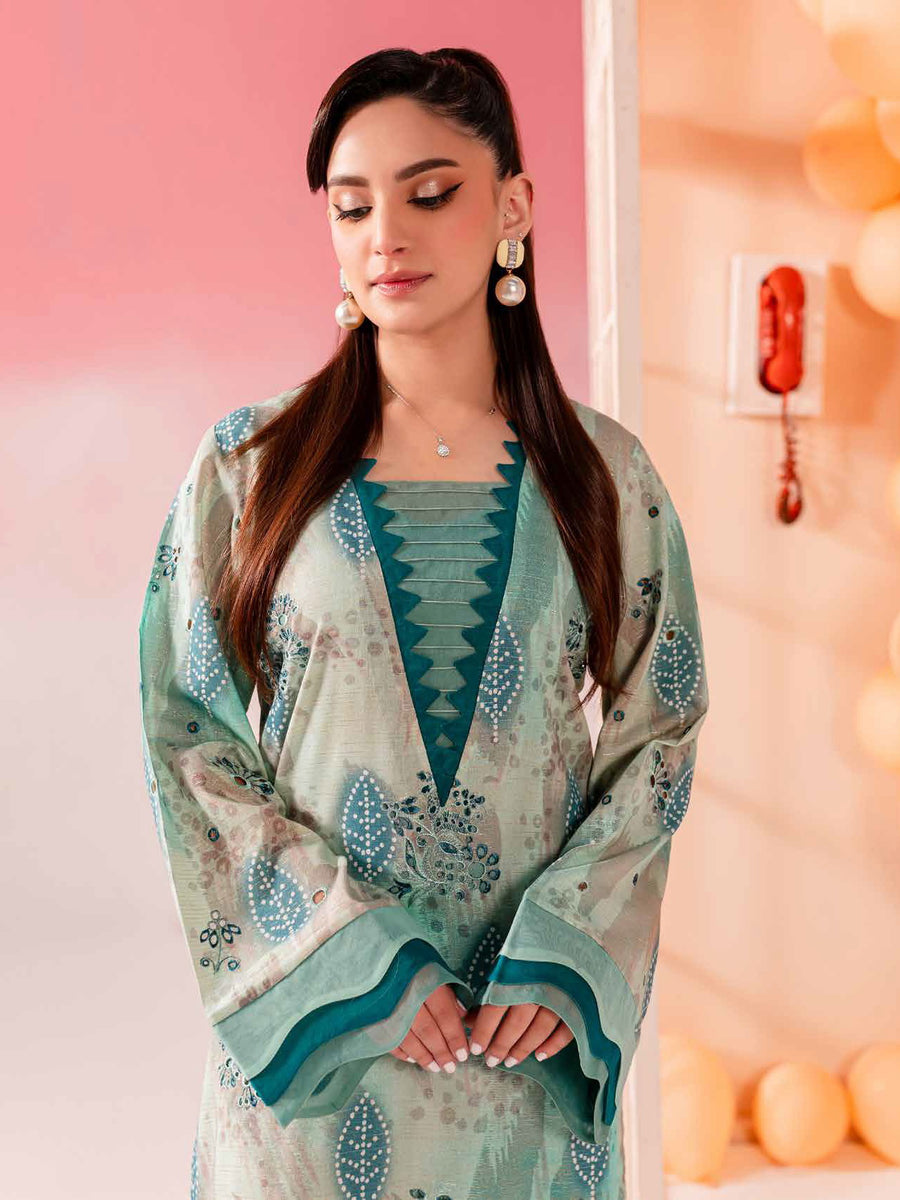 Nureh Ballerina Embroidered Chikankari Lawn Unstitched 2Pc Suit NU2-138