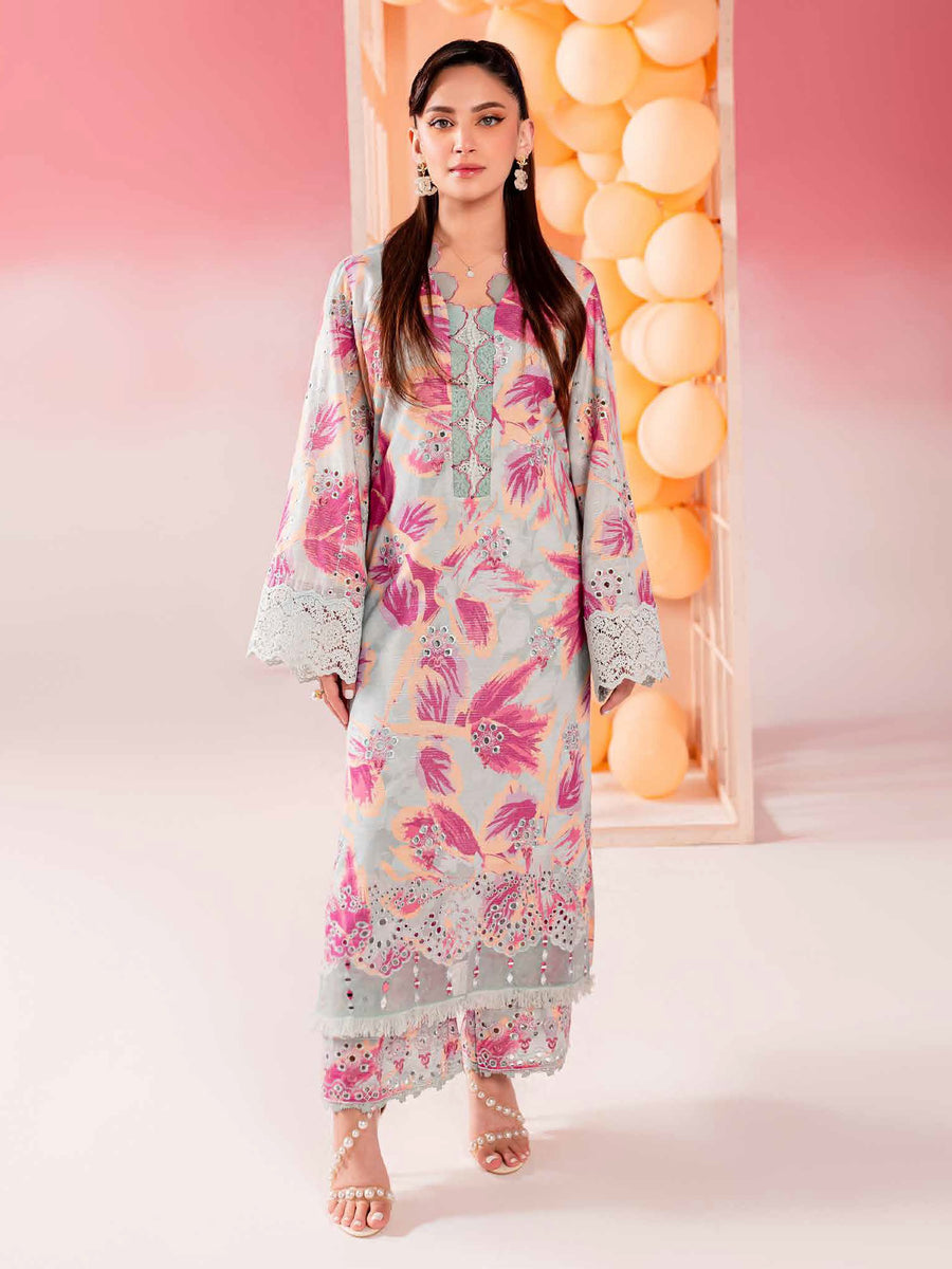 Nureh Ballerina Embroidered Chikankari Lawn Unstitched 2Pc Suit NU2-139
