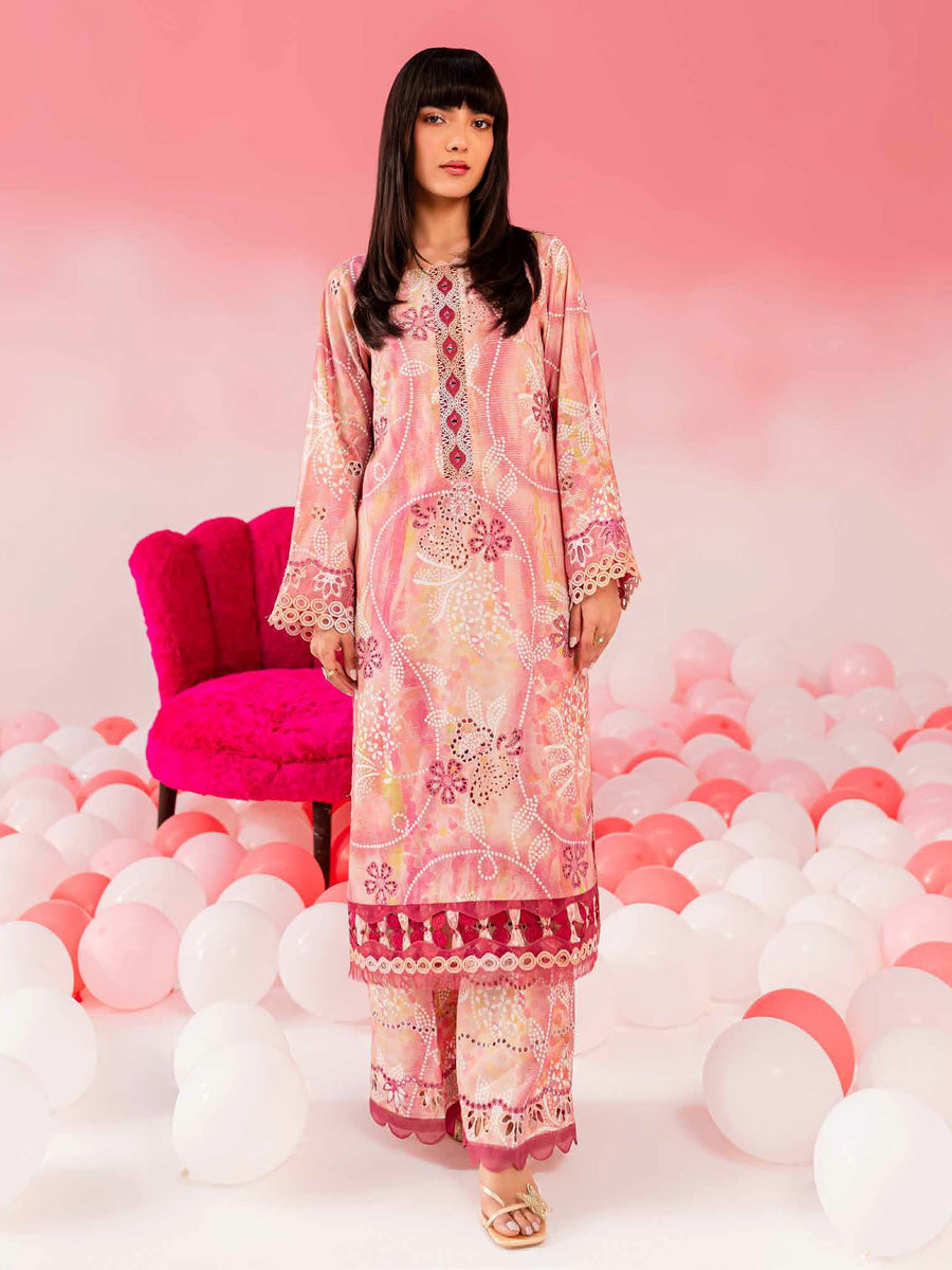 Nureh Ballerina Embroidered Chikankari Lawn Unstitched 2Pc Suit NU2-141