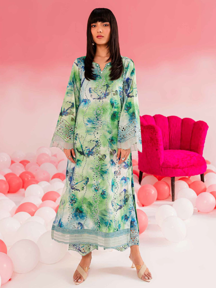 Nureh Ballerina Embroidered Chikankari Lawn Unstitched 2Pc Suit NU2-142