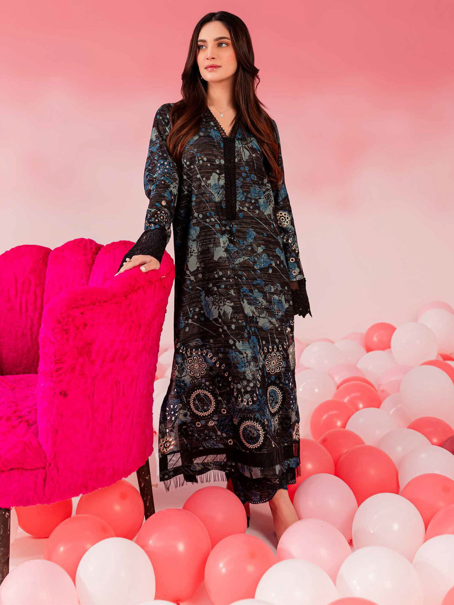 Nureh Ballerina Embroidered Chikankari Lawn Unstitched 2Pc Suit NU2-143