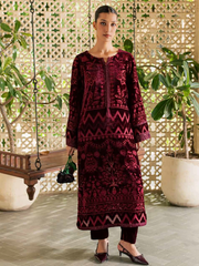 Nureh Ballerina Embroidered Velvet Palachi Unstitched 2Pc Suit NU2-228