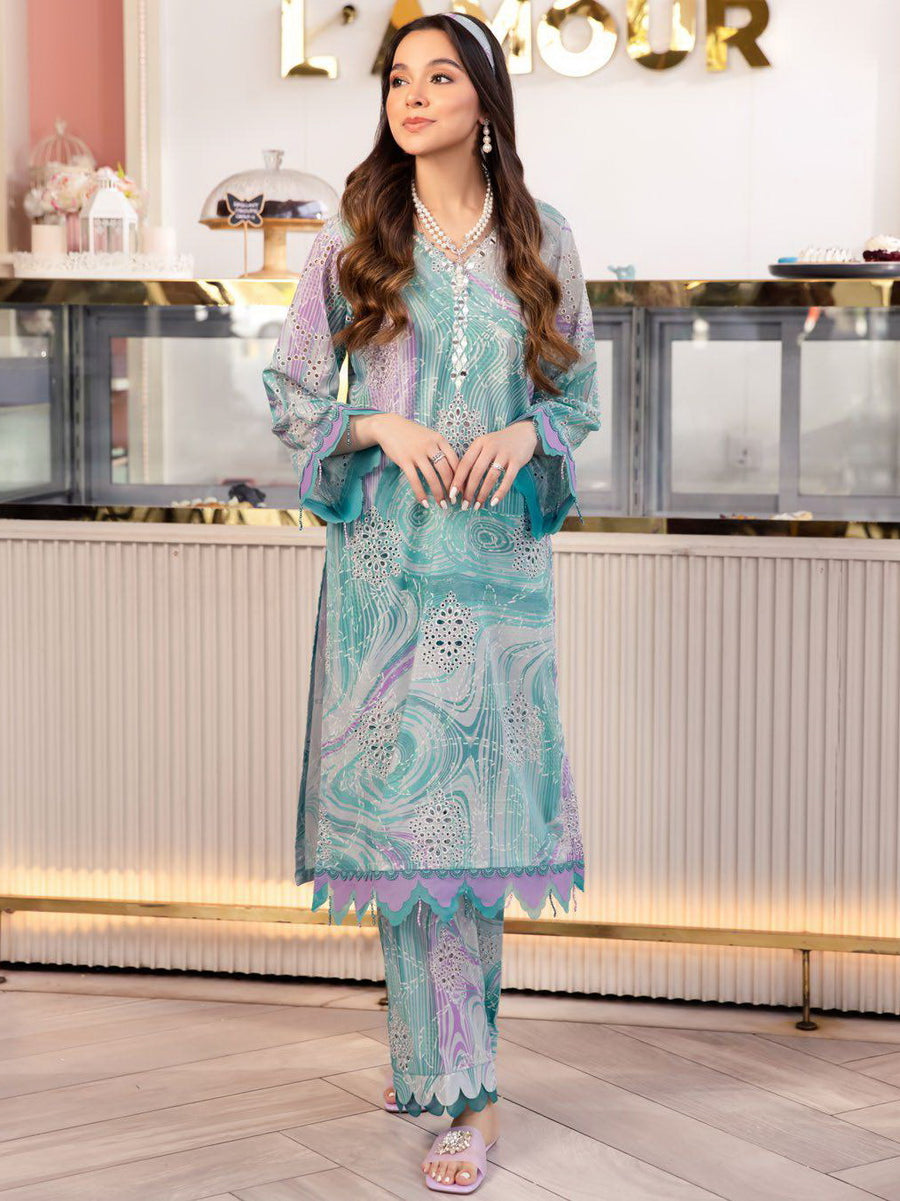 NUREH Ballerina Embroidered Chikankari Lawn Unstitched 2 Piece NU2-96
