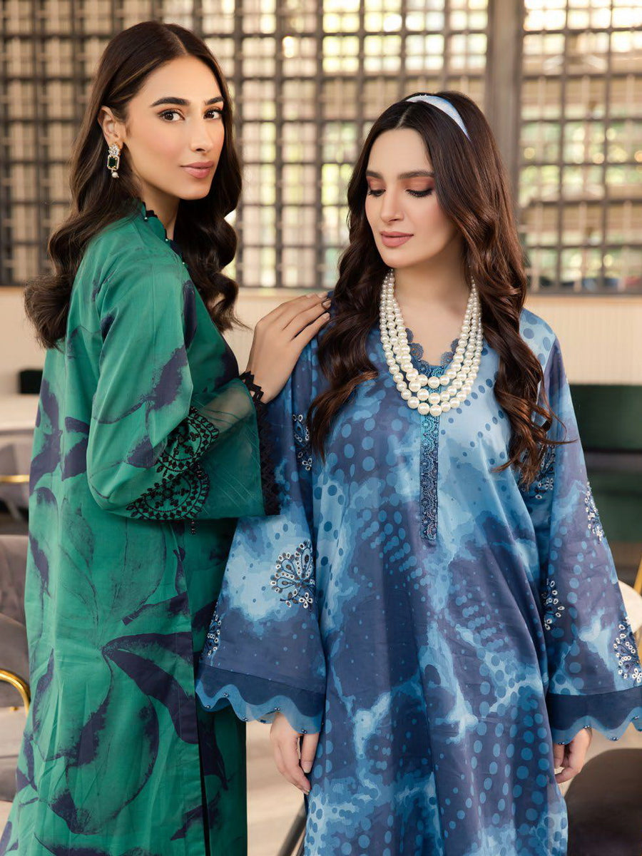 NUREH Ballerina Embroidered Chikankari Lawn Unstitched 2 Piece NU2-97