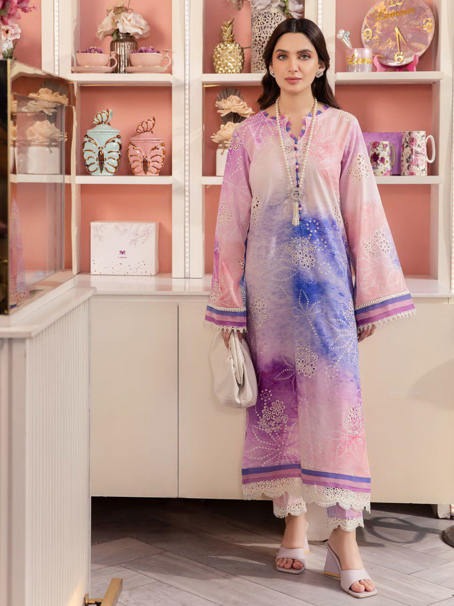NUREH Ballerina Embroidered Chikankari Lawn Unstitched 2 Piece NU2-99