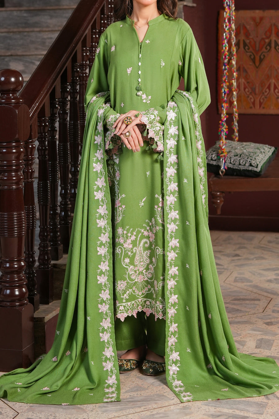 Narmin NAQSH Embroidered Peach Unstitched 3Pc Suit NUWPDE263020