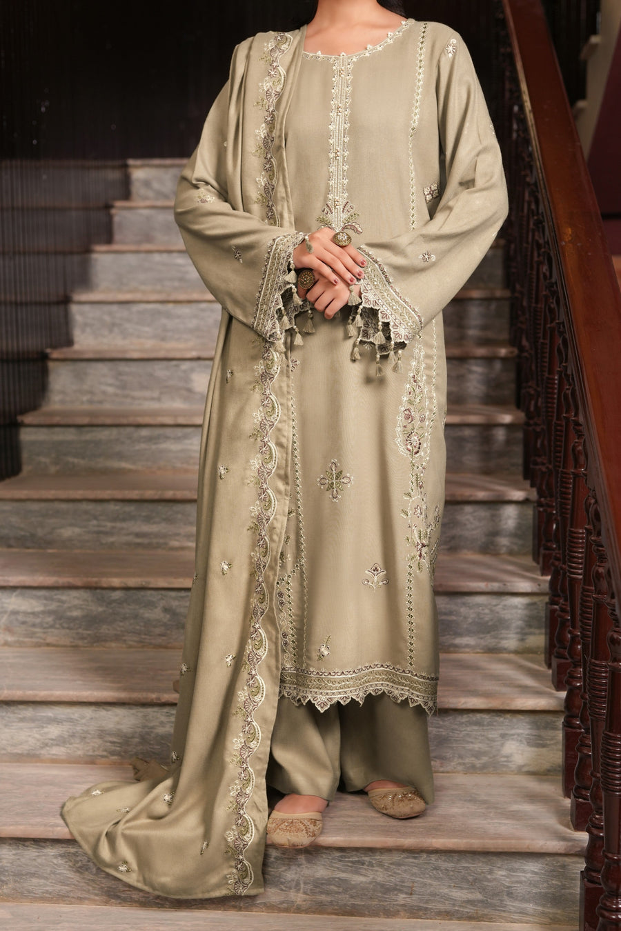 Narmin NAQSH Embroidered Peach Unstitched 3Pc Suit NUWPDE263021