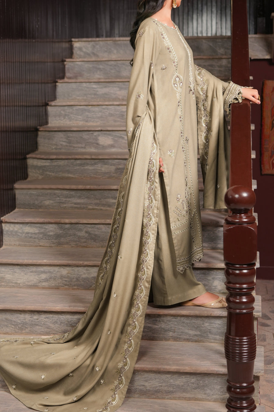 Narmin NAQSH Embroidered Peach Unstitched 3Pc Suit NUWPDE263021