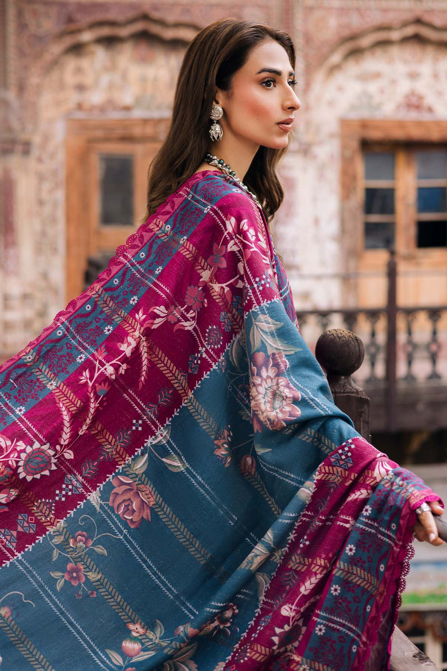 NUREH Maya Embroidered Linen Unstitched 3Pc Suit NW-100
