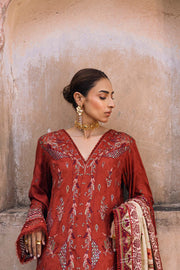 NUREH Maya Embroidered Linen Unstitched 3Pc Suit NW-105