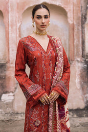 NUREH Maya Embroidered Linen Unstitched 3Pc Suit NW-105