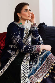 NUREH Maya Embroidered Velvet Unstitched 3Pc Suit NW-109