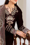 NUREH Maya Embroidered Velvet Unstitched 3Pc Suit NW-110