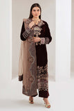 NUREH Maya Embroidered Velvet Unstitched 3Pc Suit NW-110
