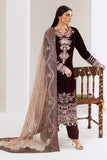 NUREH Maya Embroidered Velvet Unstitched 3Pc Suit NW-110