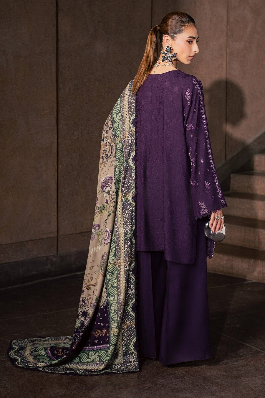 NUREH Maya Embroidered Linen Unstitched 3Pc Suit NW-127