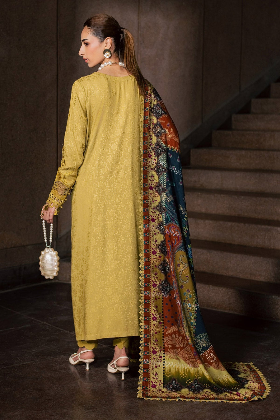 NUREH Maya Embroidered Linen Unstitched 3Pc Suit NW-129