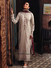 Nureh Maya Embroidered Self Linen Jacquard Unstitched 3Pc Suit NW-87