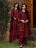 Noor by Saadia Asad Suzaankari Embroidered Khaddar Unstitched 3Pc Suit D-01 Saiha