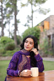 Noor by Saadia Asad Suzaankari Embroidered Linen Unstitched 3Pc Suit D-06 Gul-e-Lal