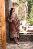 Noor by Saadia Asad Suzaankari Embroidered Linen Unstitched 3Pc Suit D-09 Doon