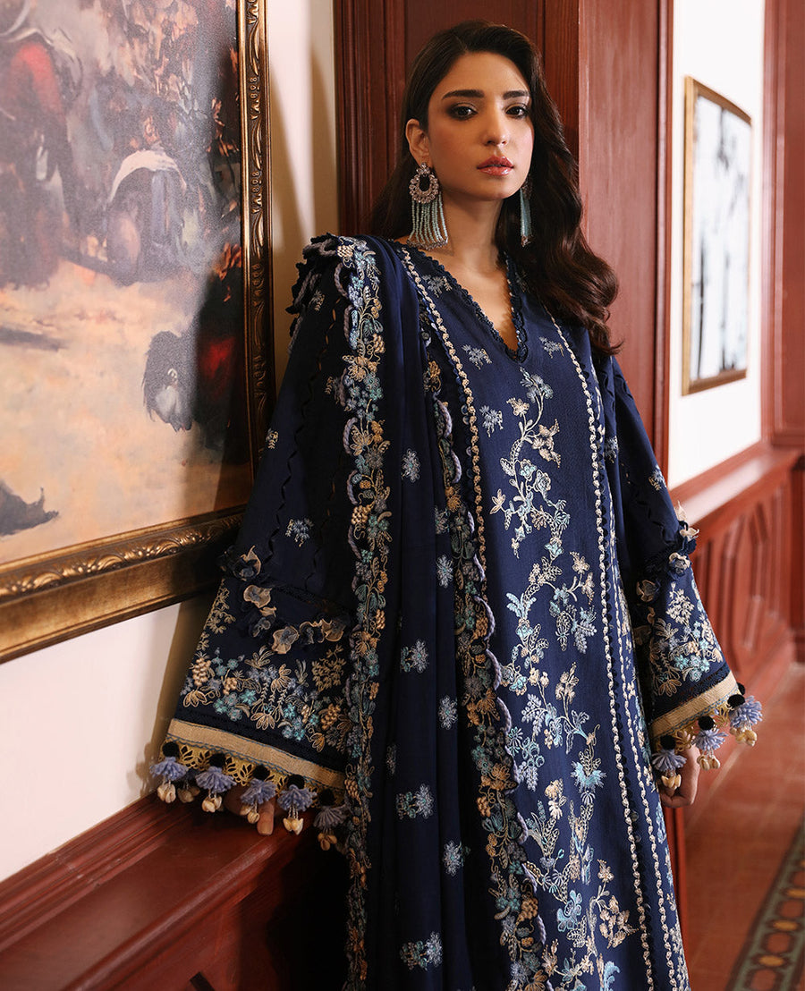 Noemie by Republic Womenswear Unstitched Khaddar 3Pc Suit NWU23-D2-A