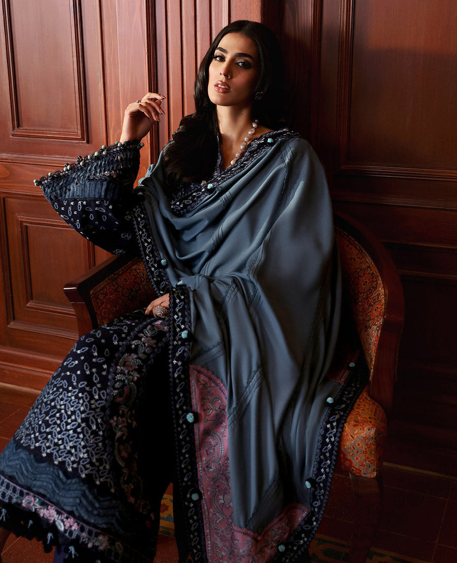 Noemie by Republic Womenswear Unstitched Khaddar 3Pc Suit NWU23-D5-B