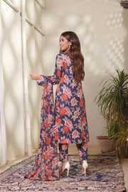 Feathers Premium Printed Lawn Unstitched 3Pc Suit NYLAH-FT120