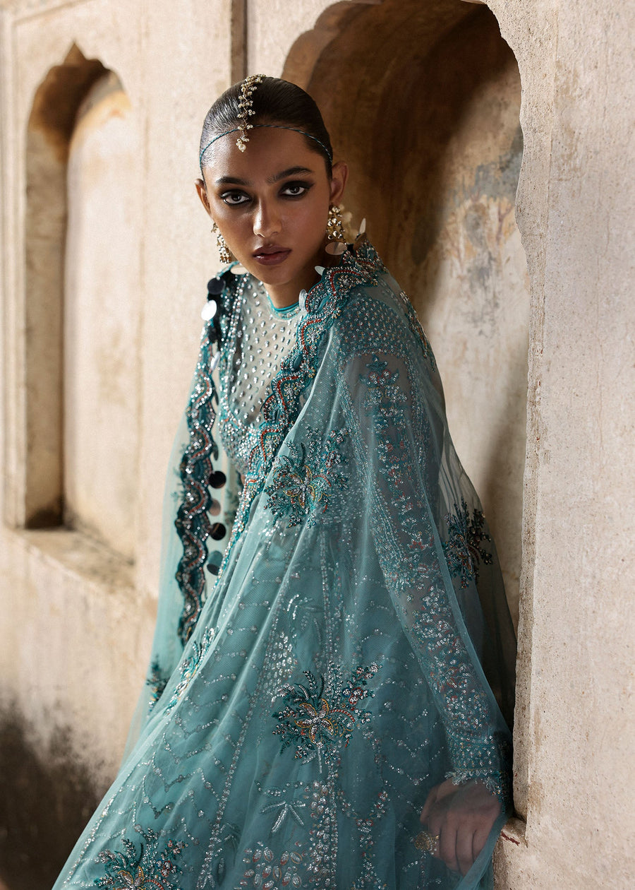 Hussain Rehar Massarat Embroidered Net Unstitched 3Pc Suit - Nagma