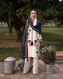 Jugnu Lahore Womenswear Embroidered Khaddar Unstitched 3Pc Suit - NAHRO