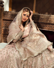Nira by Faiza Saqlain Embroidered Net Unstitched 3Pc Suit - NAIZA