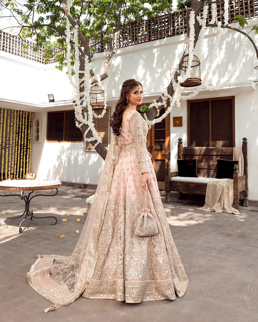 Nira by Faiza Saqlain Embroidered Net Unstitched 3Pc Suit - NAIZA