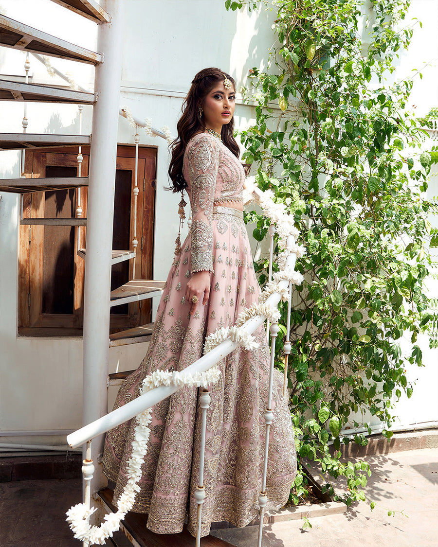 Nira by Faiza Saqlain Embroidered Net Unstitched 3Pc Suit - NAIZA